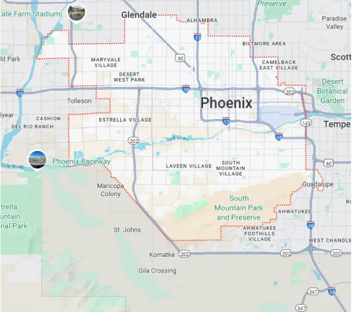 mapa arizona